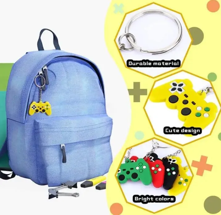 10 Pieces Video Game Controller Keychains