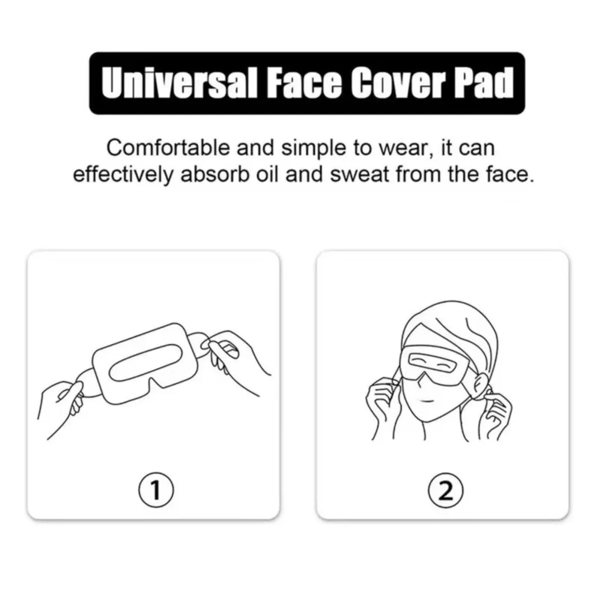 100 pcs | Disposable face pads for VR goggles | Oculus Quest, HTC Vive, Valve Index, etc.