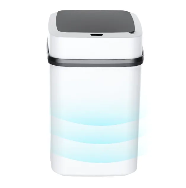 13/15L Touchless Trash Can Waterproof Automatic Knock Induction Smart Trash Can With Lid For Kitchen