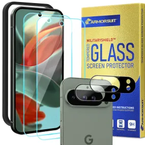 [2   2 Pack] ArmorSuit for Google Pixel 9 Pro Tempered Glass Screen Protector (w/ Alignment Tool)   Camera Lens Protector