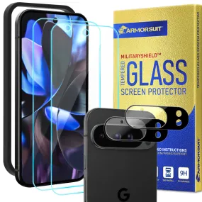 [2   2 Pack] ArmorSuit for Google Pixel 9 Pro XL Tempered Glass Screen Protector (w/ Alignment Tool)   Camera Lens Protector
