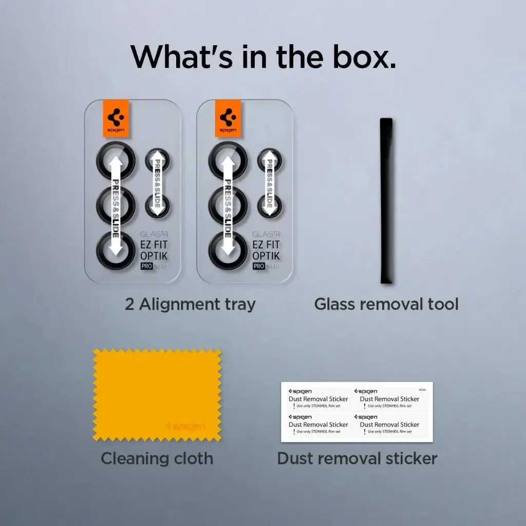 [2 Pack] Galaxy S23 Ultra Camera Lens Protector EZ Fit Optik Pro