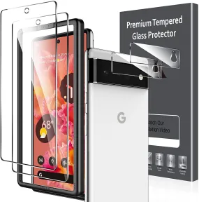 2 Pack Google Pixel 6 Screen Protector   2 Pack Camera Lens Protector