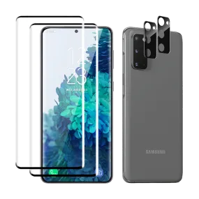 2.5D Tempered Glass Screen & Lens Protectors for Galaxy S20 FE - Clear