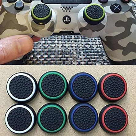 4-Pairs: Silicone Cap Joystick Thumb Grip Protect Cover for PS3 PS4 Xbox 360 Xbox One Wii U Game Controllers