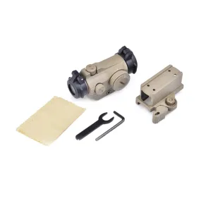 AIMO T2 Red Dot Sight with Low and High Mounts (Black / Tan)