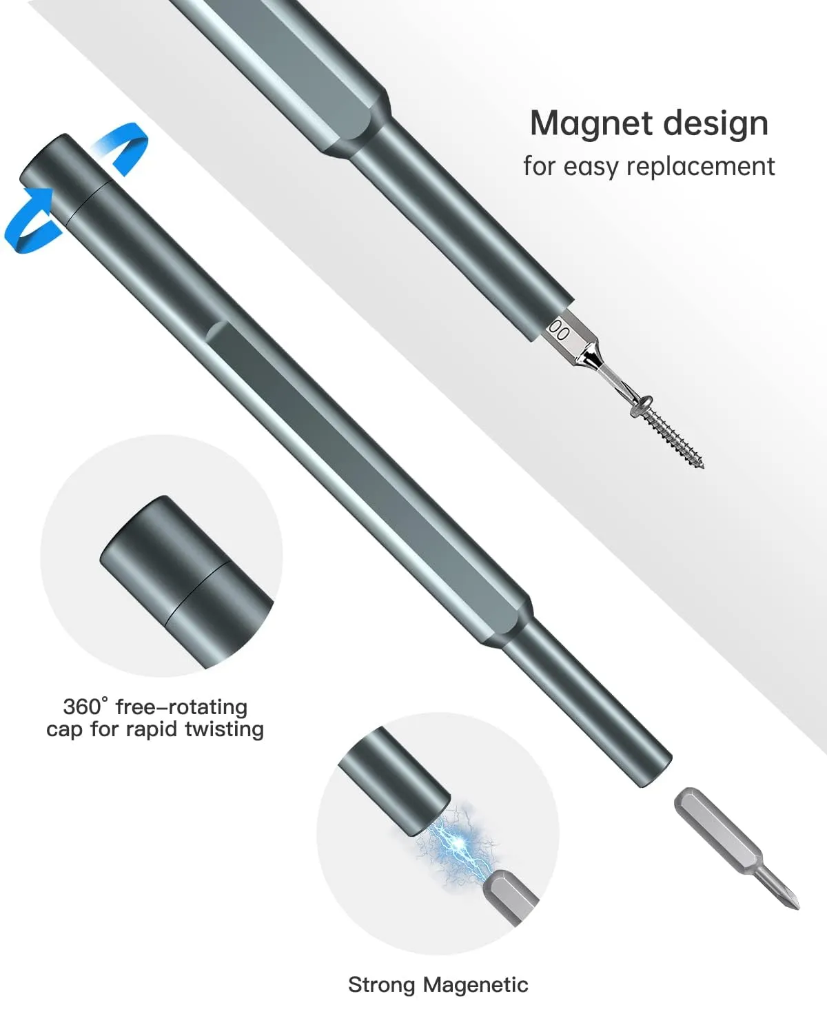 Anspect Precision Screwdriver Set, 24 in 1 Mini Screwdriver, Magnetic Driver Bits Set, Pocket Manual Screwdriver Tool Set, Repair Tool Kit