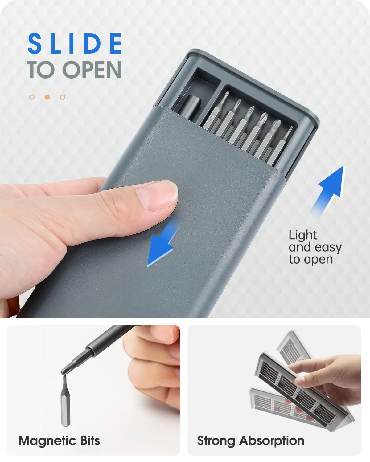 Anspect Precision Screwdriver Set, 24 in 1 Mini Screwdriver, Magnetic Driver Bits Set, Pocket Manual Screwdriver Tool Set, Repair Tool Kit