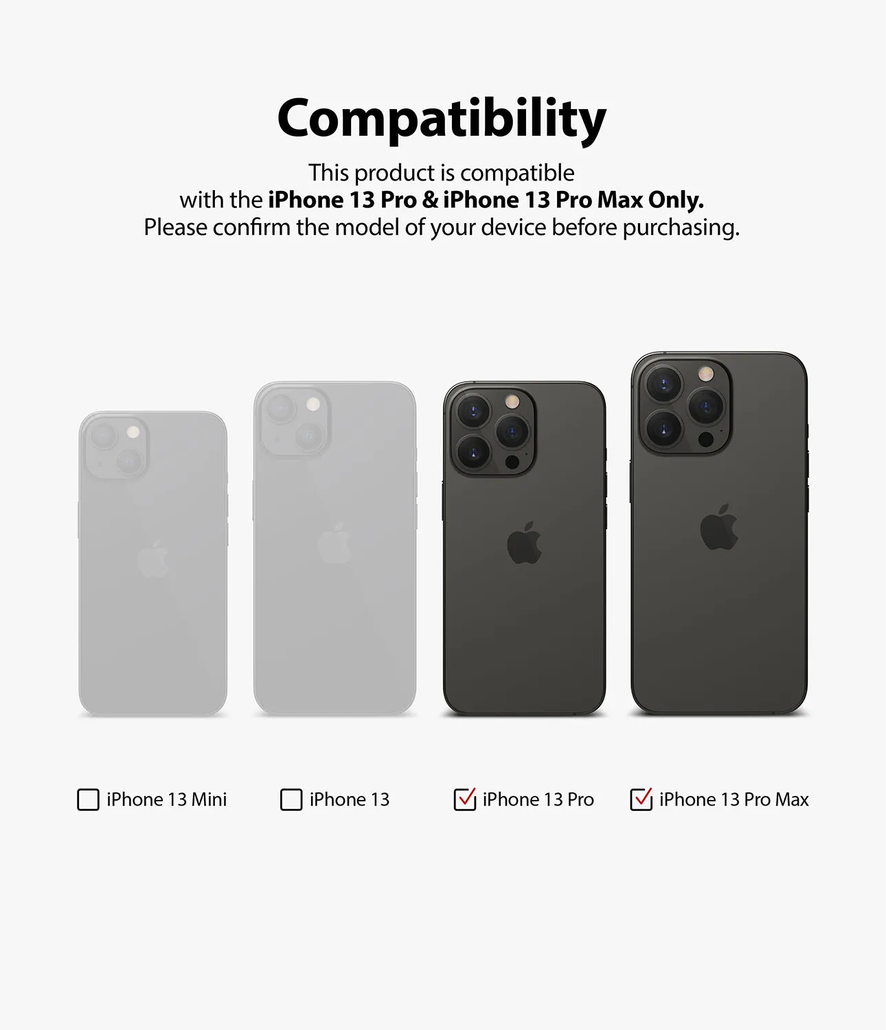 Apple iPhone 13 Pro / 13 Pro Max | Invisible Defender Camera Protector Glass| 2 Pack