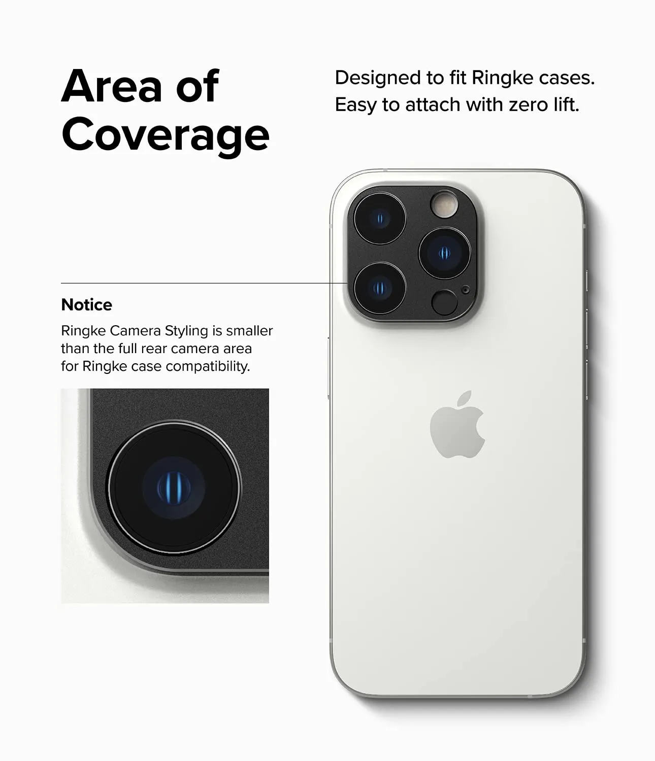 Apple iPhone 14 Pro / 14 Pro Max Lens protectors| Camera Styling| Black