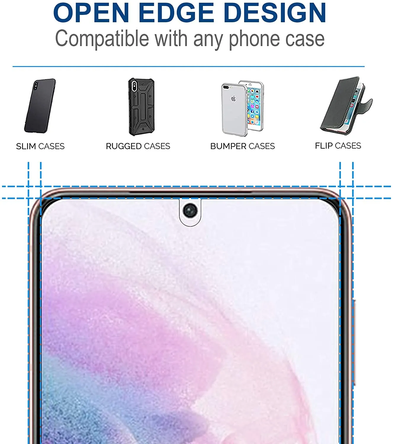 Arae 2 Pack Screen Protector for Samsung Galaxy S21 Plus   2 Pack Camera Lens Protector, HD Tempered Glass Anti Scratch Work with Most Case,6.7inch