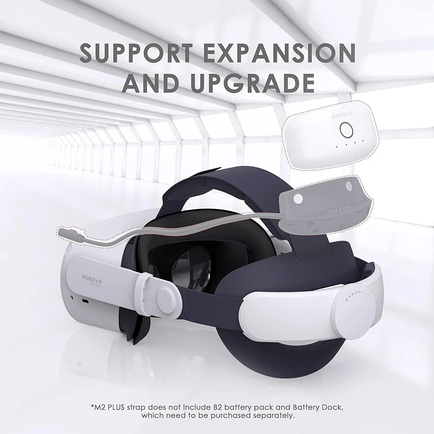 BOBOVR M1 Plus Head Strap Compatible With Oculus Quest 2 (M1 PLUS)