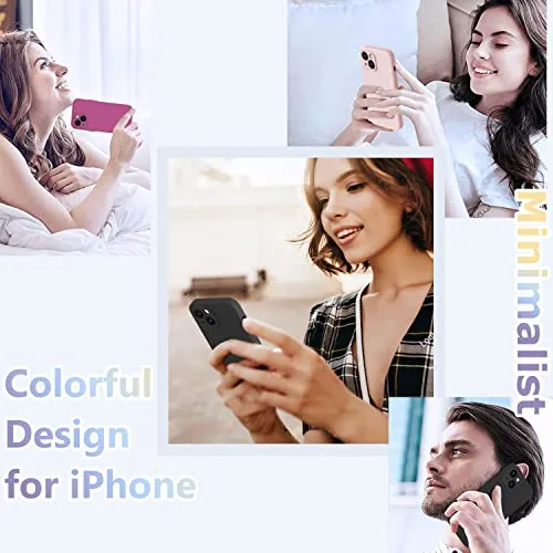 BossKiss Compatible with iPhone 13 Case, Premium Silicone Upgraded [Camera Protection] [2 Screen Protectors] [Soft Anti-Scratch Microfiber Lining] Phone Case for iPhone 13 6.1 inch - Pink Sand