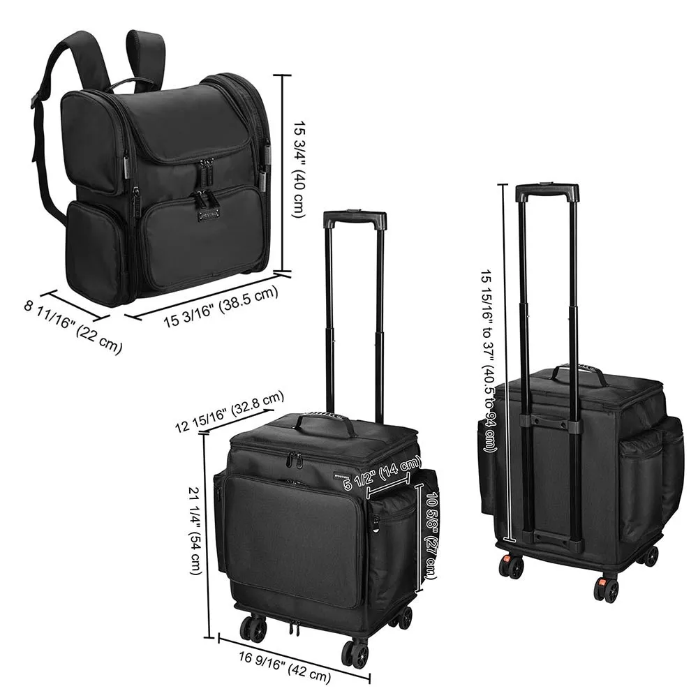 Byootique Fuhold Cosmetology Rolling Case & Hair Tool Travel Bag
