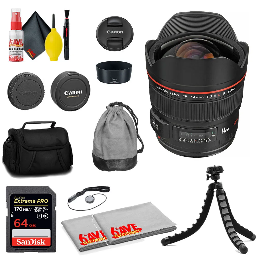 Canon EF 14mm f/2.8L II USM Lens   SanDisk 64GB Card   MORE