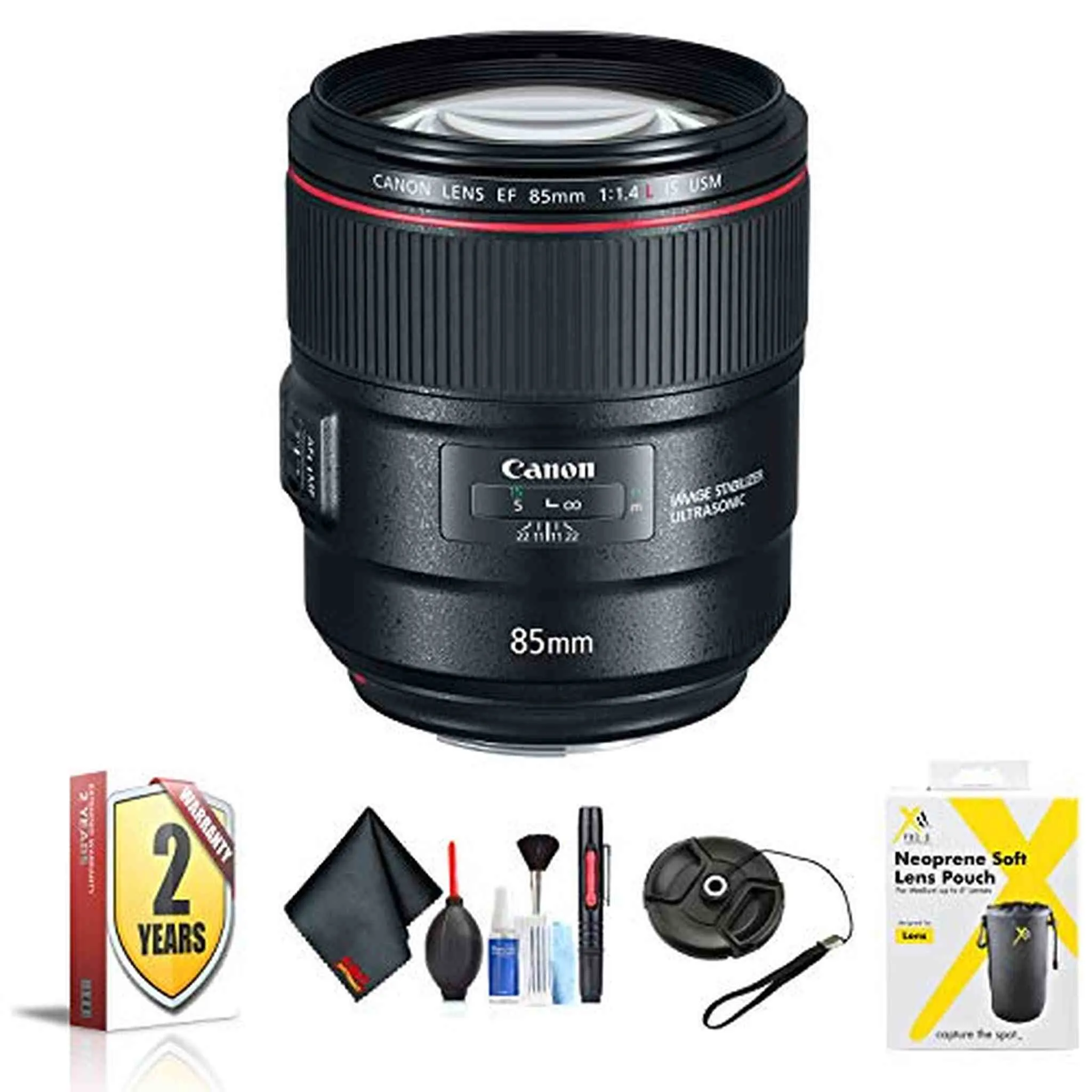 Canon EF 85mm f/1.4L is USM Lens for Canon EF Mount   Accessories (International Model with 2 Year Warranty)