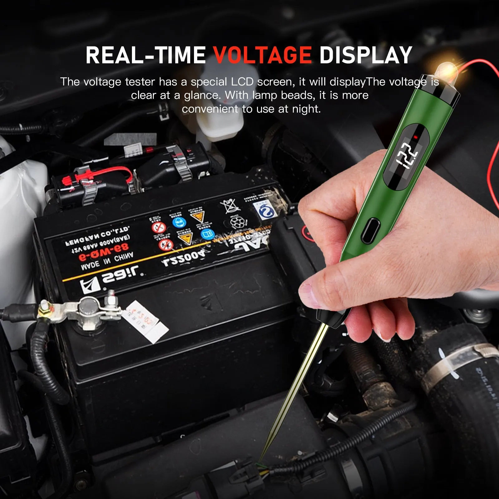Car Electrical Circuit Tester Probe with Light Bulb Digital