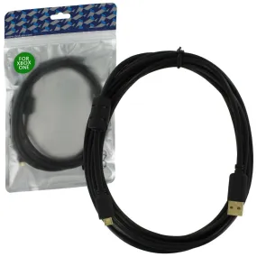 Charging cable for Xbox One Controller 3m gold plated USB lead – Black | ZedLabz
