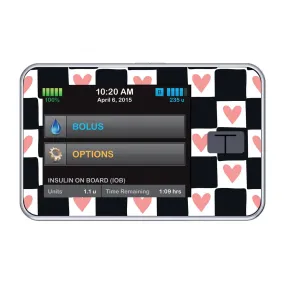 Checkered Hearts Sticker for Tandem t:slim
