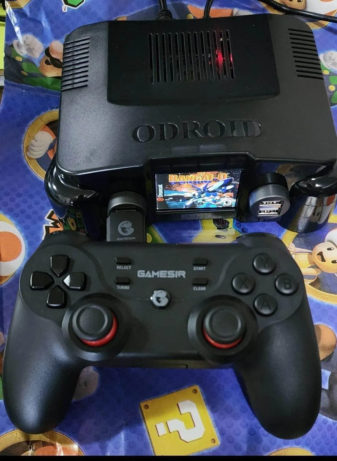 Custom oDroid Xu4 SBC gaming console system, 256GB Recalbox N64 Design & LCD display, A  gameplay