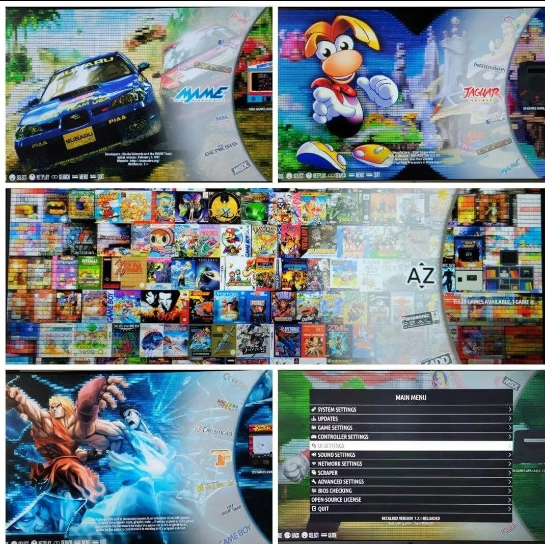 Custom oDroid Xu4 SBC gaming console system, 256GB Recalbox N64 Design & LCD display, A  gameplay