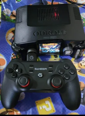 Custom oDroid Xu4 SBC gaming console system, 256GB Recalbox N64 Design & LCD display, A  gameplay