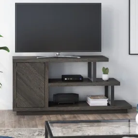 Dark Gray TV Stand for TVs up to 50" Adjustable Shelving for Remotes, Gaming Controllers, Throws, and Other Must-Haves