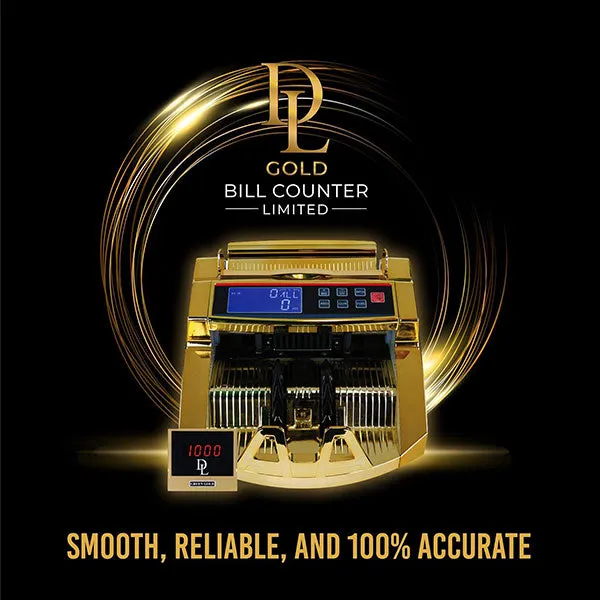 DL Gold Bill Counter: Rapid, Multi-Currency Cash Counting (Limited Edition)