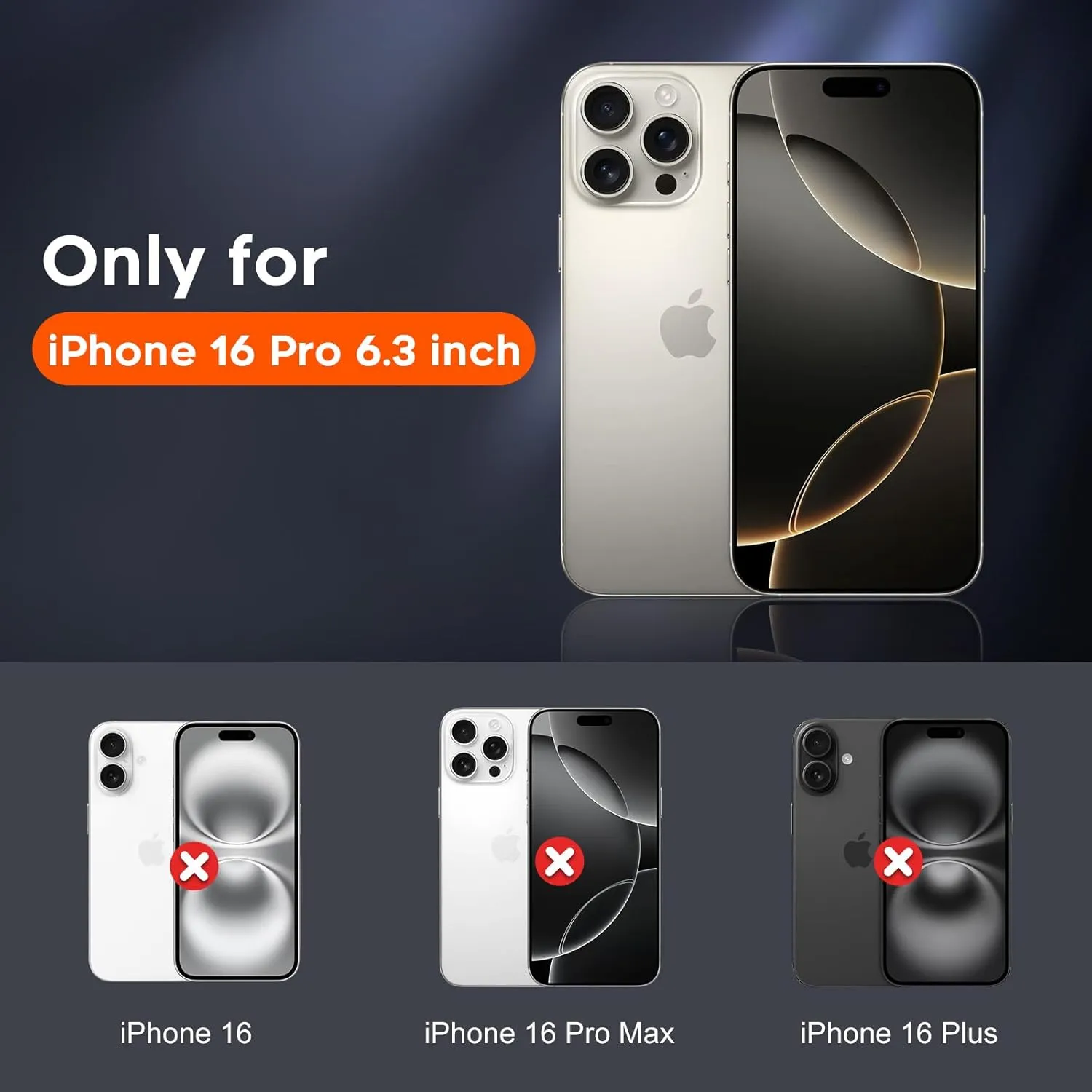 Entronix 6-Pack for Apple iPhone 16 Pro, 3 Clear Tempered Glass Screen Protectors & 3 Camera Lens Protectors