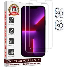 Entronix Case Screen Protector Bundle with Camera Cover Designed for Apple iPhone 14 Pro Max Clear 9H Hardness,Bubble Free Easy Install,2 PACK