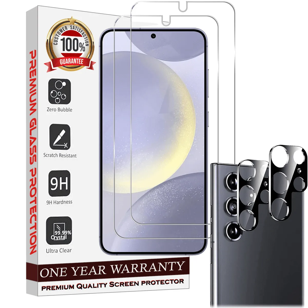 Entronix Case Screen Protector Bundle with Camera Cover for Samsung Galaxy S22 Ultra Clear Built Anti Scratch, Bubble Free Easy Install,2 PACK