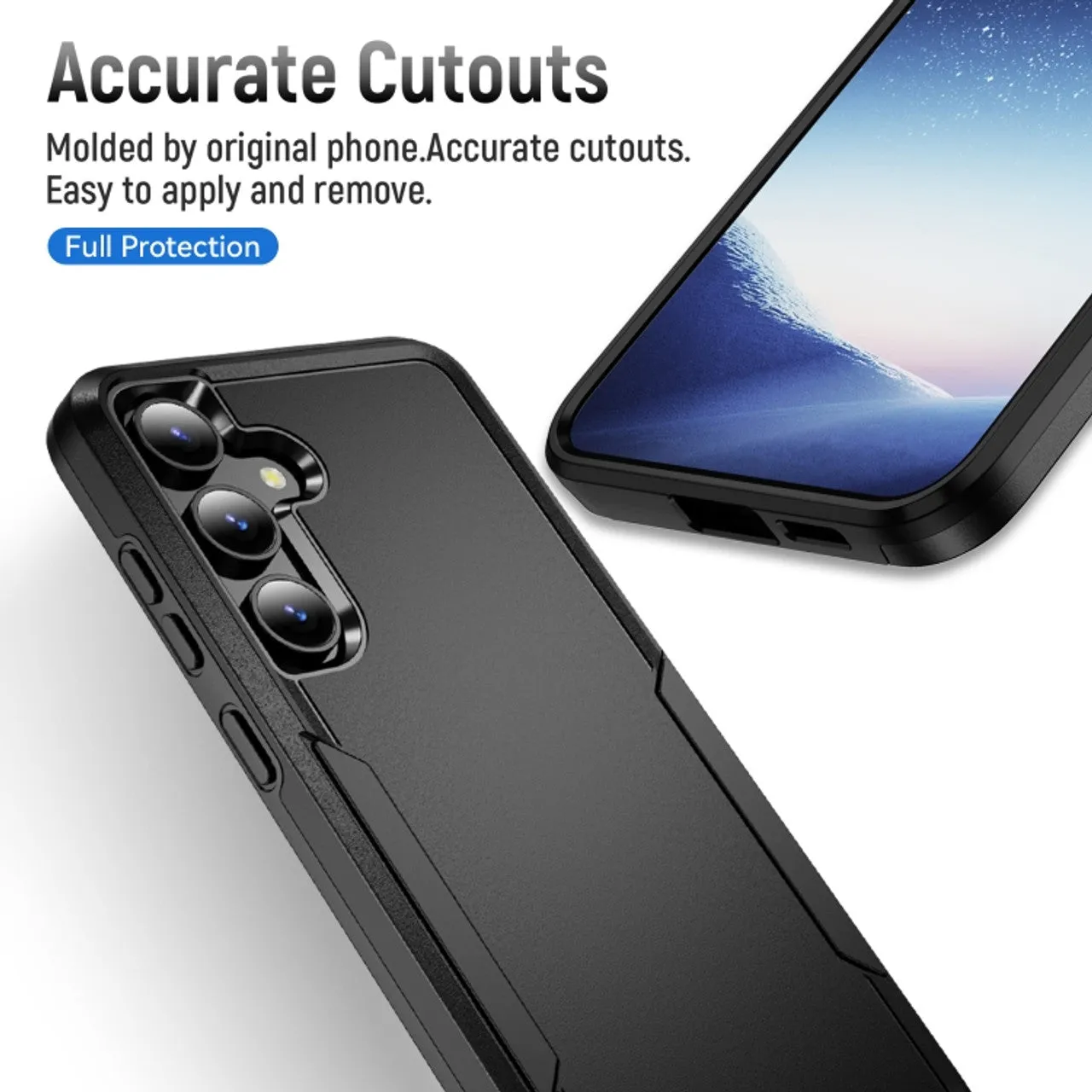 Entronix Heavy Duty Case Designed for Samsung Galaxy A35 Case with 2 Pack Tempered Glass Screen Protector, Shockproof Dropproof Anti-Scratch Case