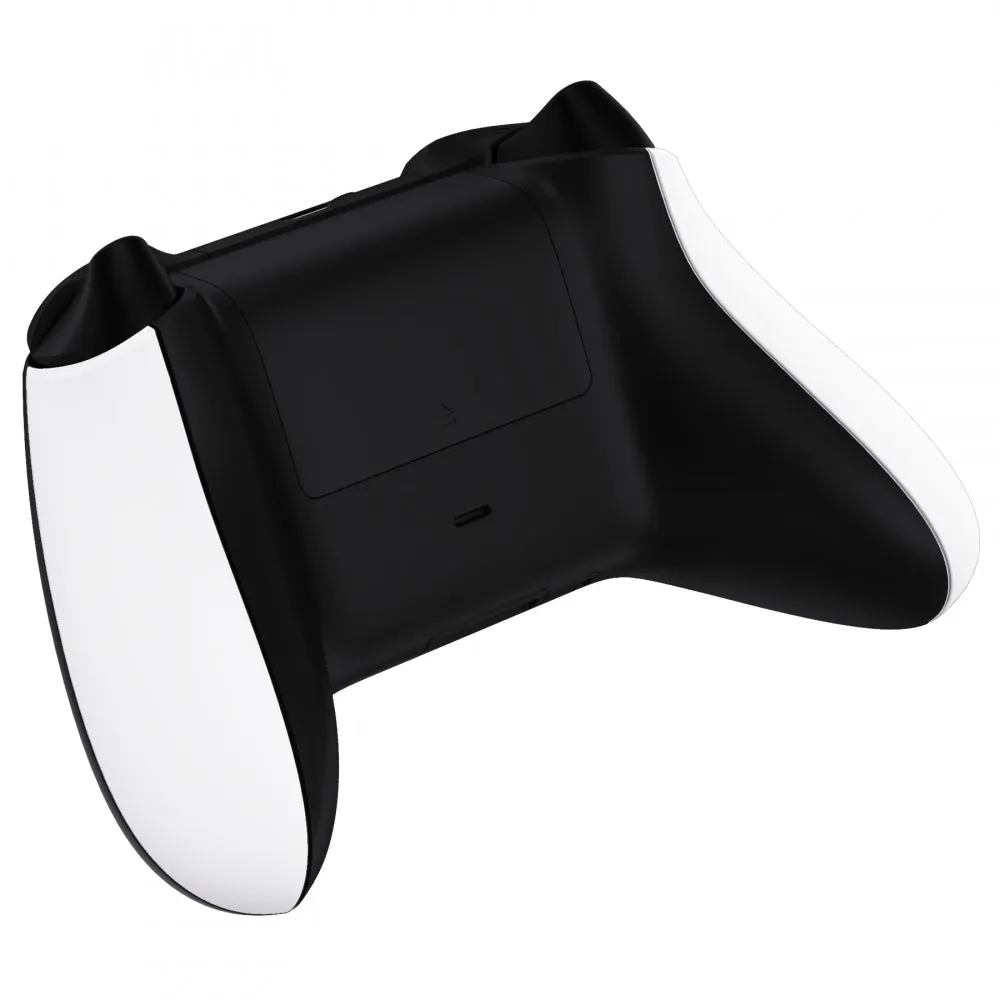 eXtremeRate White Grip Back Panels, Comfortable Non-Slip Side Rails Handles, Game Improvement Replacement Parts for Xbox Series S / X Controller - Controller NOT Included - PX3P308
