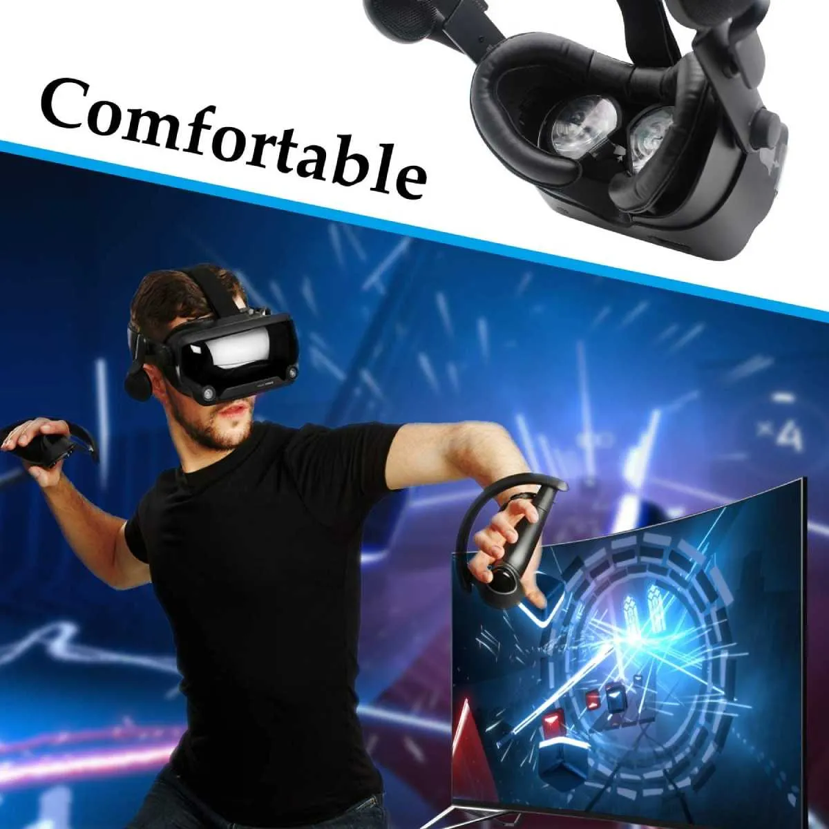 Facial Interface Bracket - PU leather face cover | for Valve Index