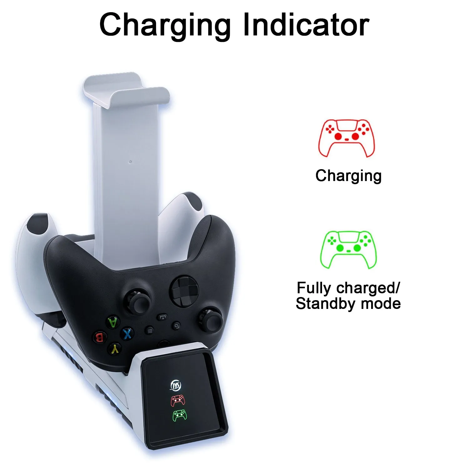 For PS5 Dual Controller Charging Charger With Headset Holder For PS4 For Xbox Series X For Nintendo Switch Pro Controller