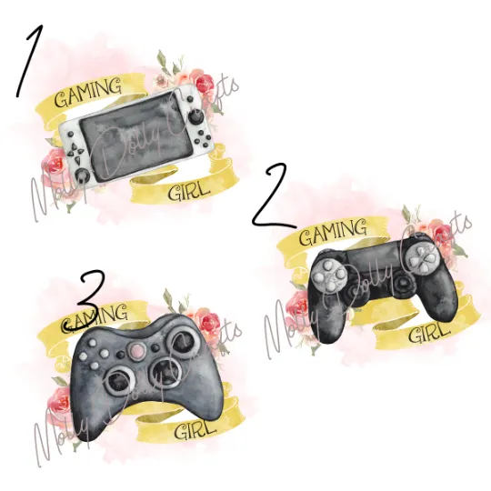 Gaming Girl Personalised Pocket Book Cushion Cover White Canvas Eat Sleep Game Repeat