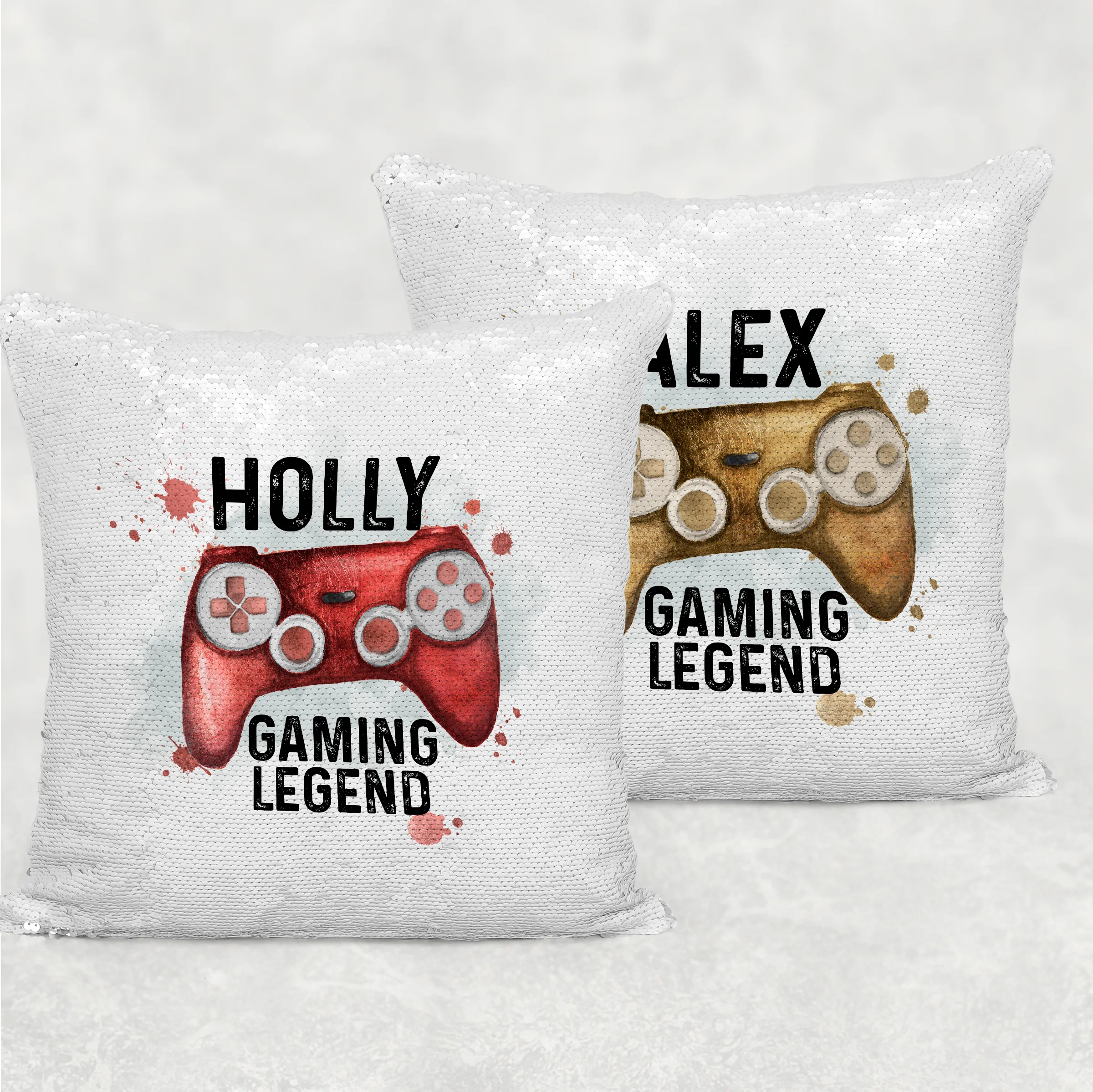 Gaming Legend Personalised Mermaid Reversible Sequin Cushion