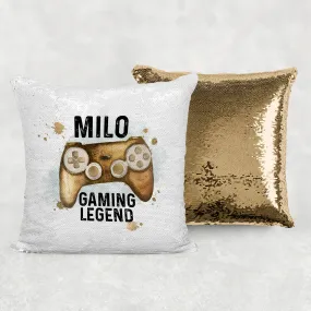 Gaming Legend Personalised Mermaid Reversible Sequin Cushion