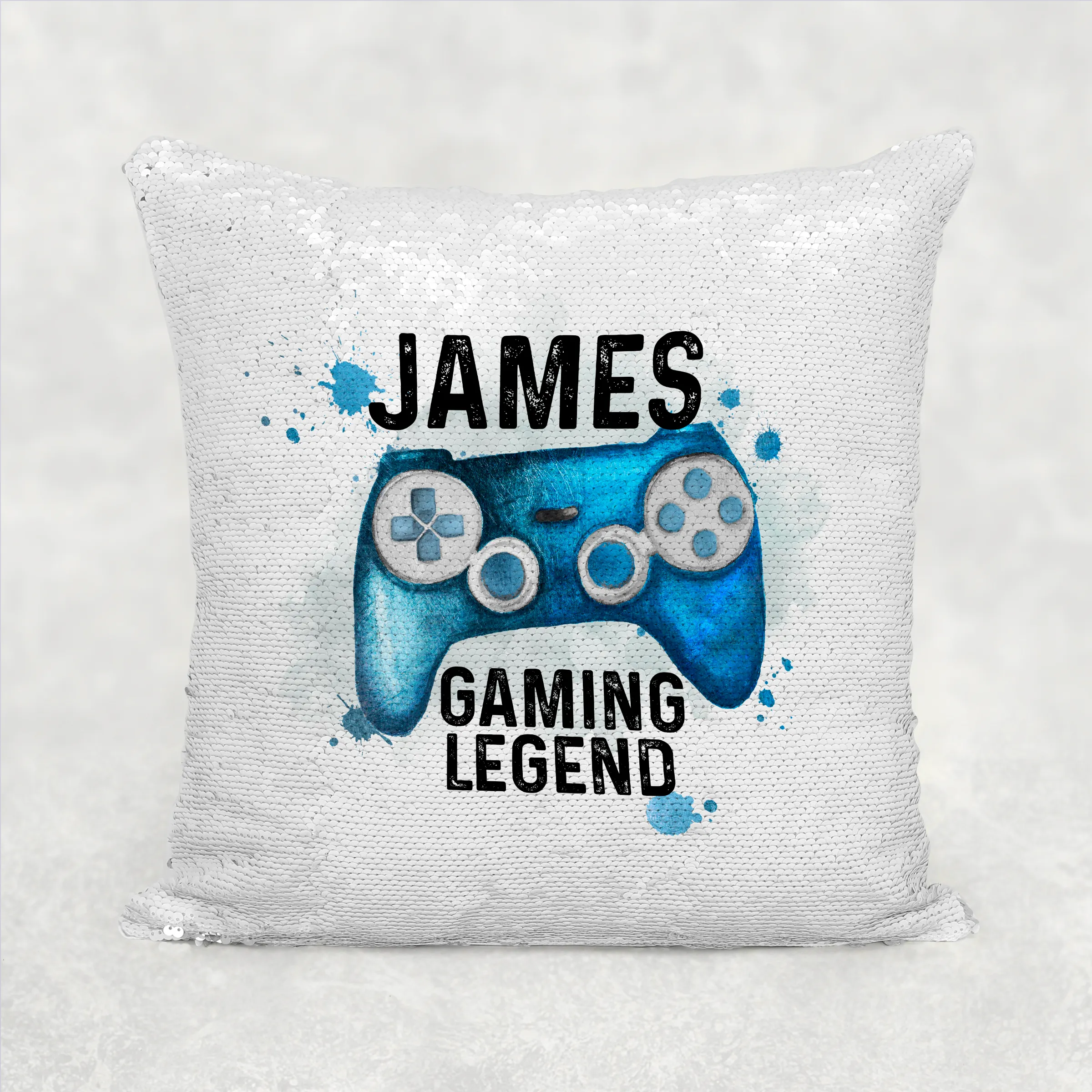 Gaming Legend Personalised Mermaid Reversible Sequin Cushion