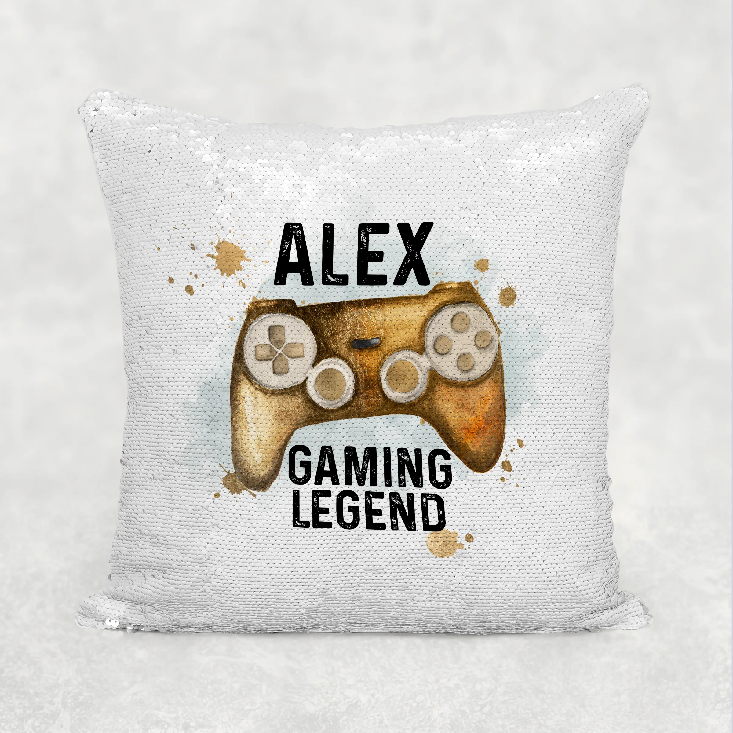 Gaming Legend Personalised Mermaid Reversible Sequin Cushion