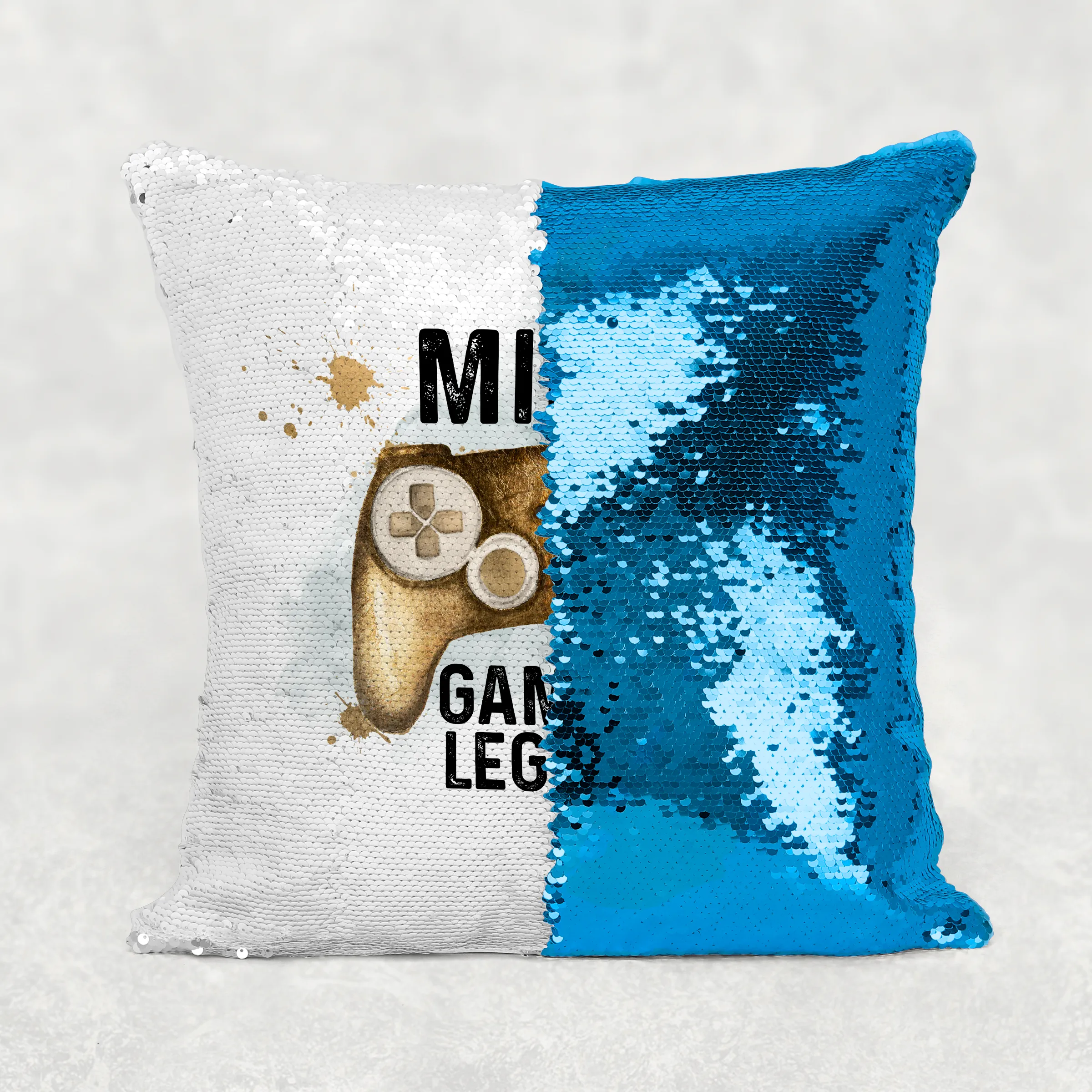 Gaming Legend Personalised Mermaid Reversible Sequin Cushion
