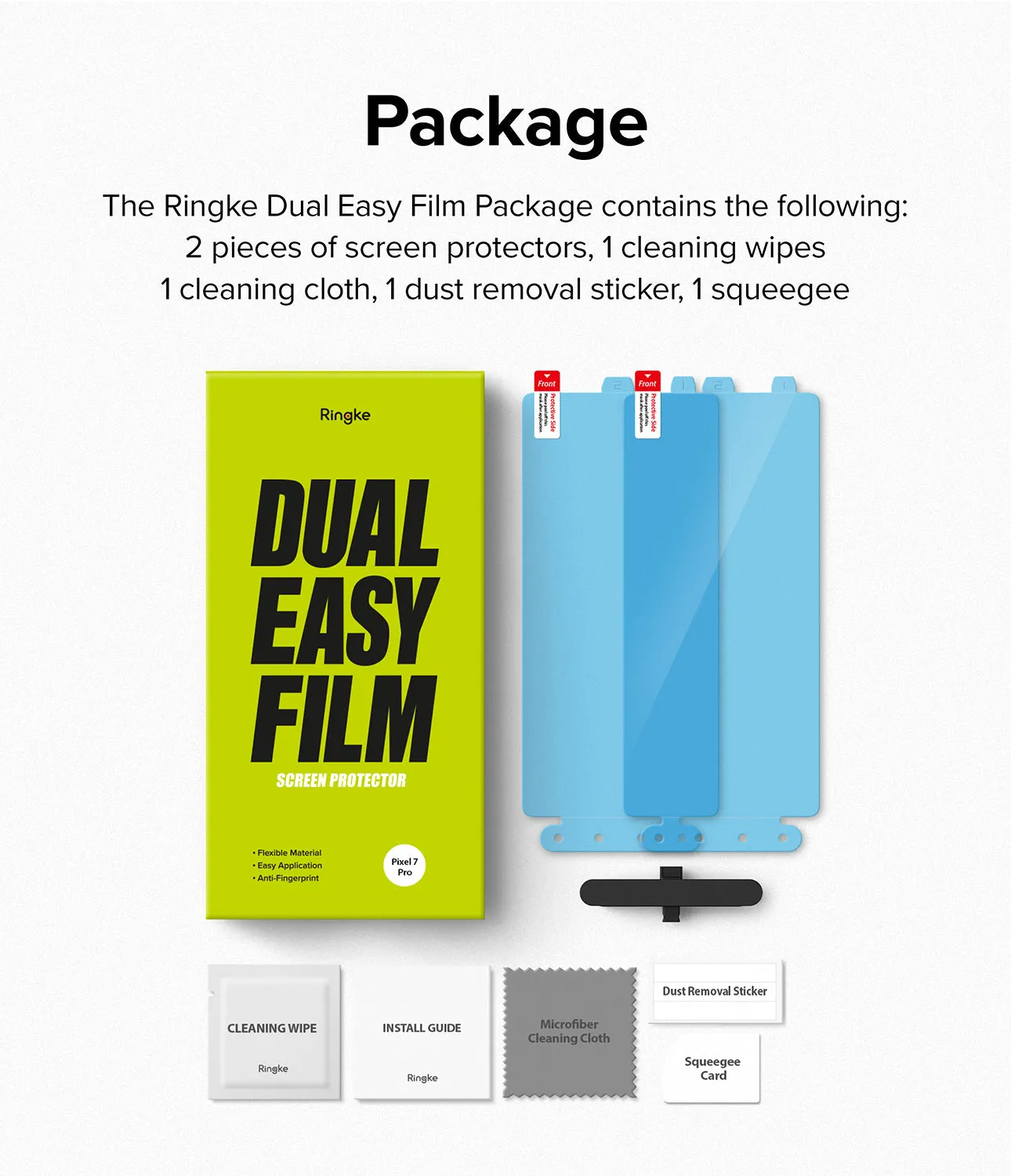 Google Pixel 7 Pro Screen Protector| Dual Easy Film| 2 Pack | With Installation Jig