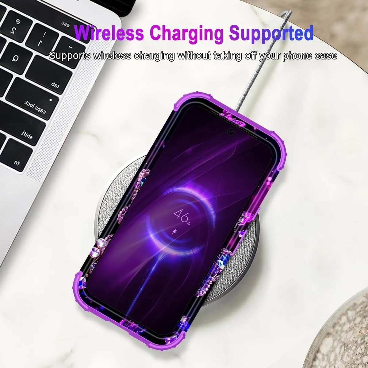 Google Pixel 9 Case/Pixel 9 Pro Case, Glow Duty Shockproof Full Body Protection Soft Silicone Case