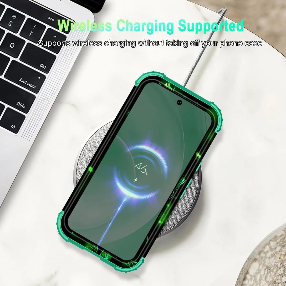 Google Pixel 9 Case/Pixel 9 Pro Case, Glow Duty Shockproof Full Body Protection Soft Silicone Case