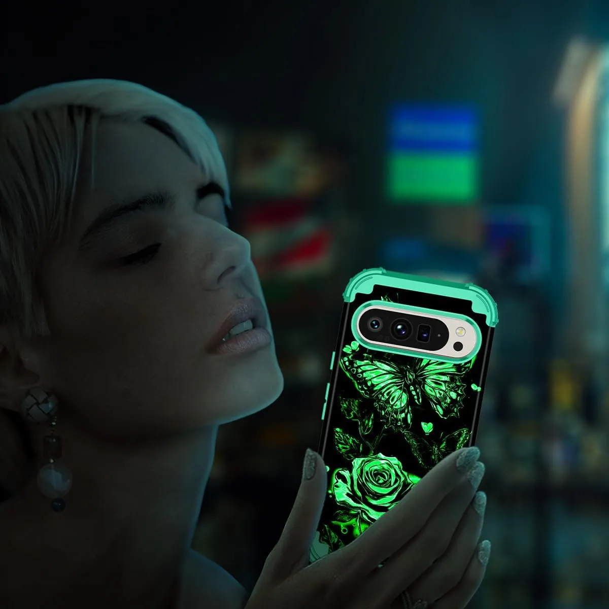 Google Pixel 9 Case/Pixel 9 Pro Case, Glow Duty Shockproof Full Body Protection Soft Silicone Case
