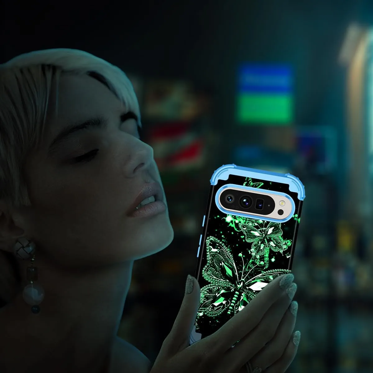 Google Pixel 9 Case/Pixel 9 Pro Case, Glow Duty Shockproof Full Body Protection Soft Silicone Case