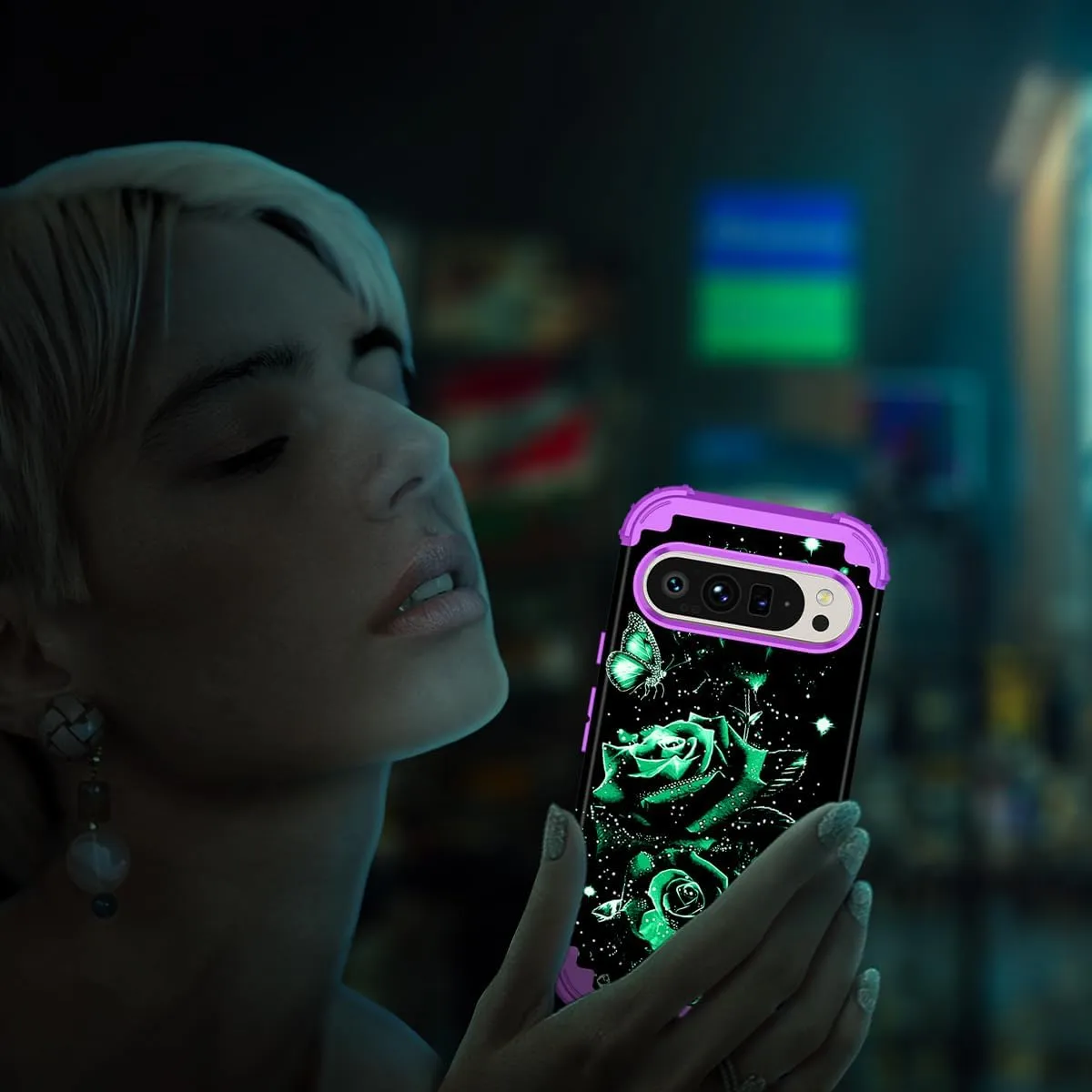Google Pixel 9 Case/Pixel 9 Pro Case, Glow Duty Shockproof Full Body Protection Soft Silicone Case
