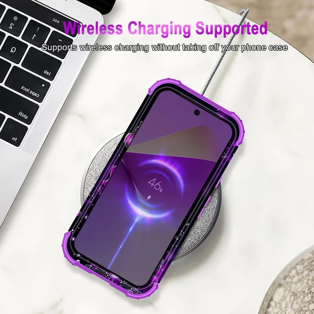 Google Pixel 9 Case/Pixel 9 Pro Case, Glow Duty Shockproof Full Body Protection Soft Silicone Case