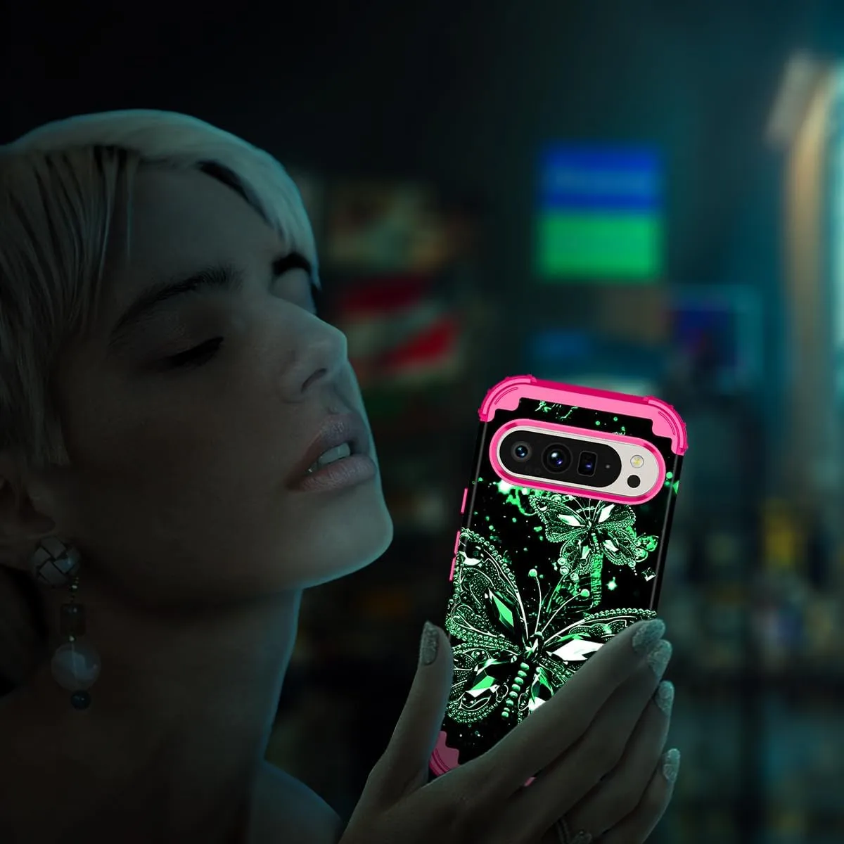 Google Pixel 9 Case/Pixel 9 Pro Case, Glow Duty Shockproof Full Body Protection Soft Silicone Case