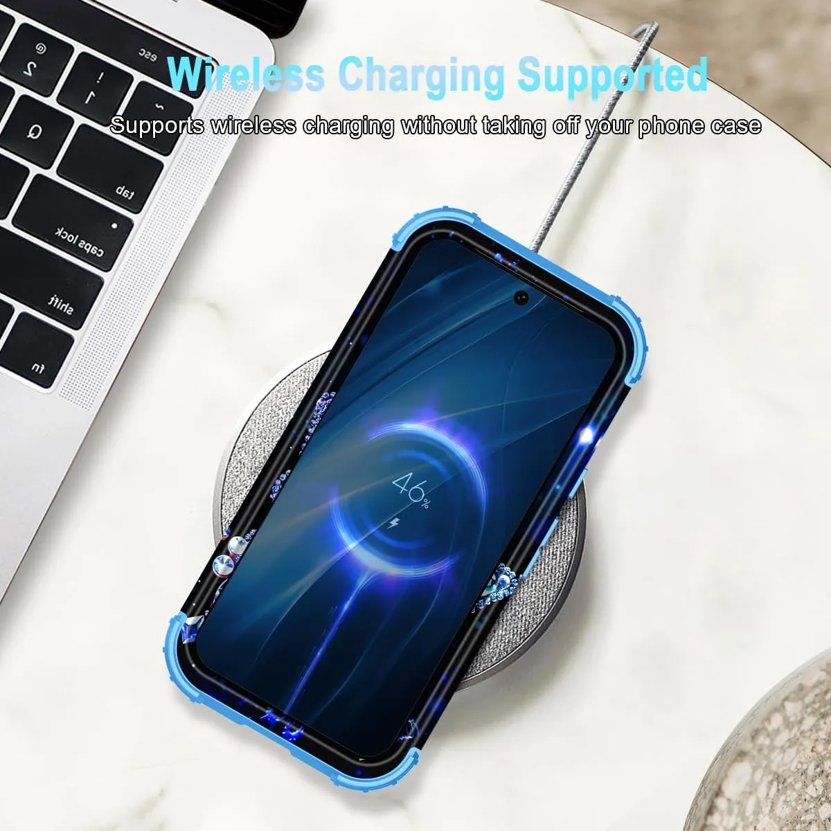 Google Pixel 9 Case/Pixel 9 Pro Case, Glow Duty Shockproof Full Body Protection Soft Silicone Case